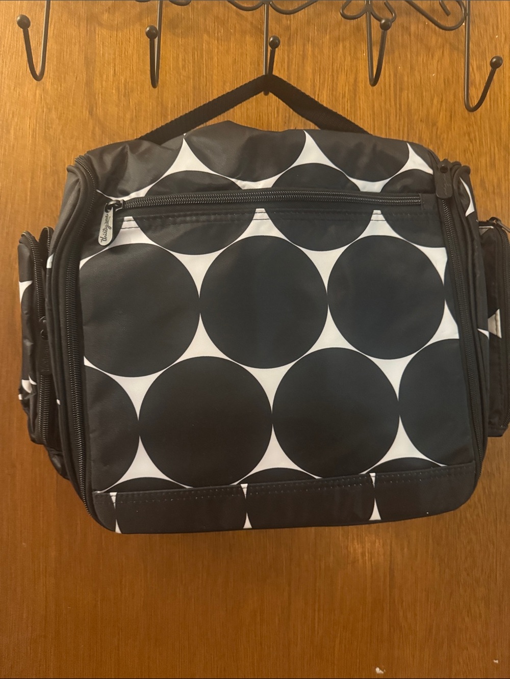 thirty-one Black and White Circle Print Travel Cosmetic Case